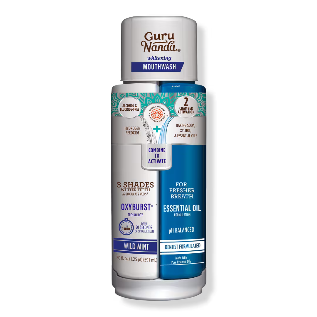 GuruNanda Whitening Mouthwash, Wild Mint, 20 fl oz
