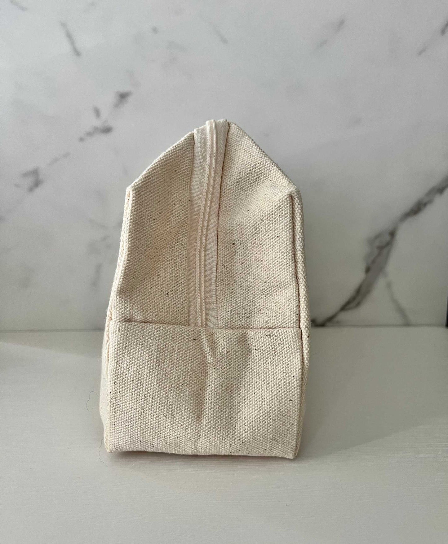 Strength Through Faith Toiletry Bag - Floral Cotton Travel Pouch