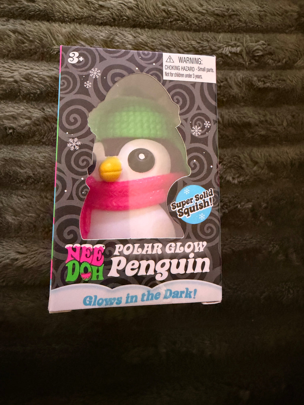 NeeDoh Polar Glow Penguin Glow-in-the-Dark Squishy Toy