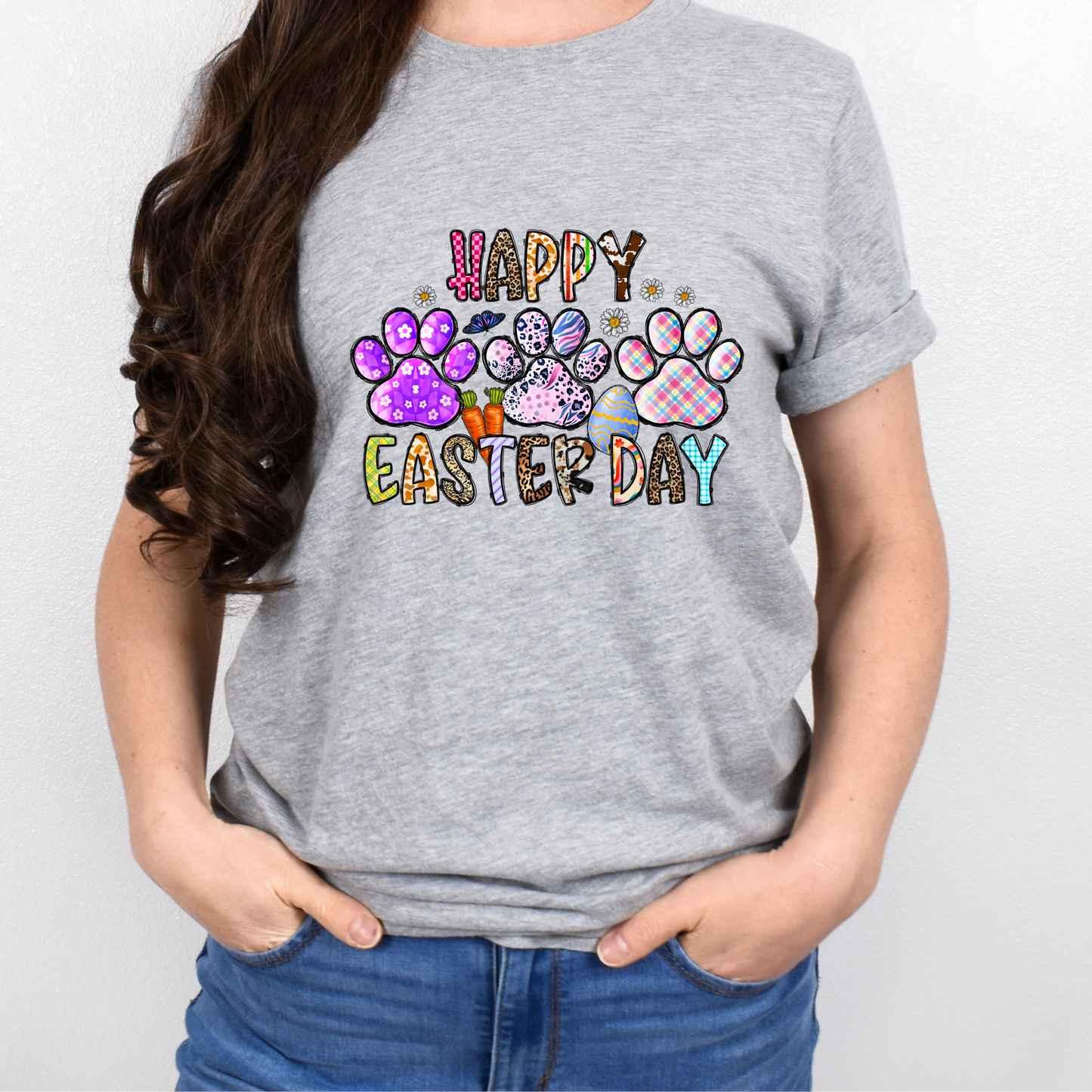 Happy Eater Paw Print Graphic Shirt