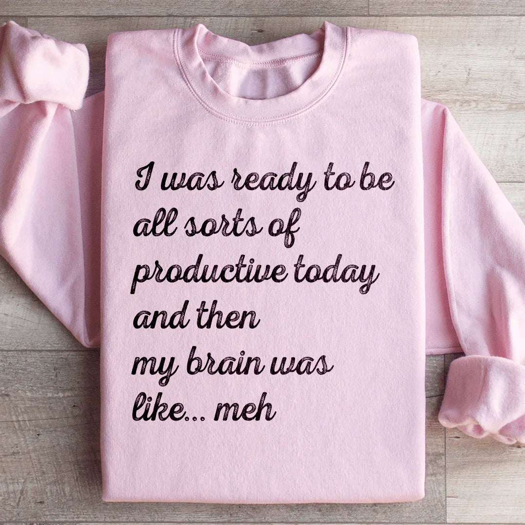 I Was Ready To Be All Sorts Of Productive Today Sweatshirt