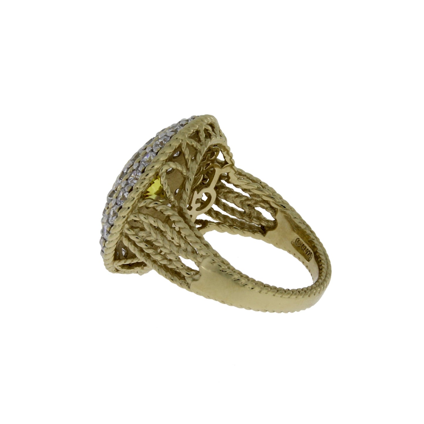 Natural Cubic Zirconium Ring Sterling Silver