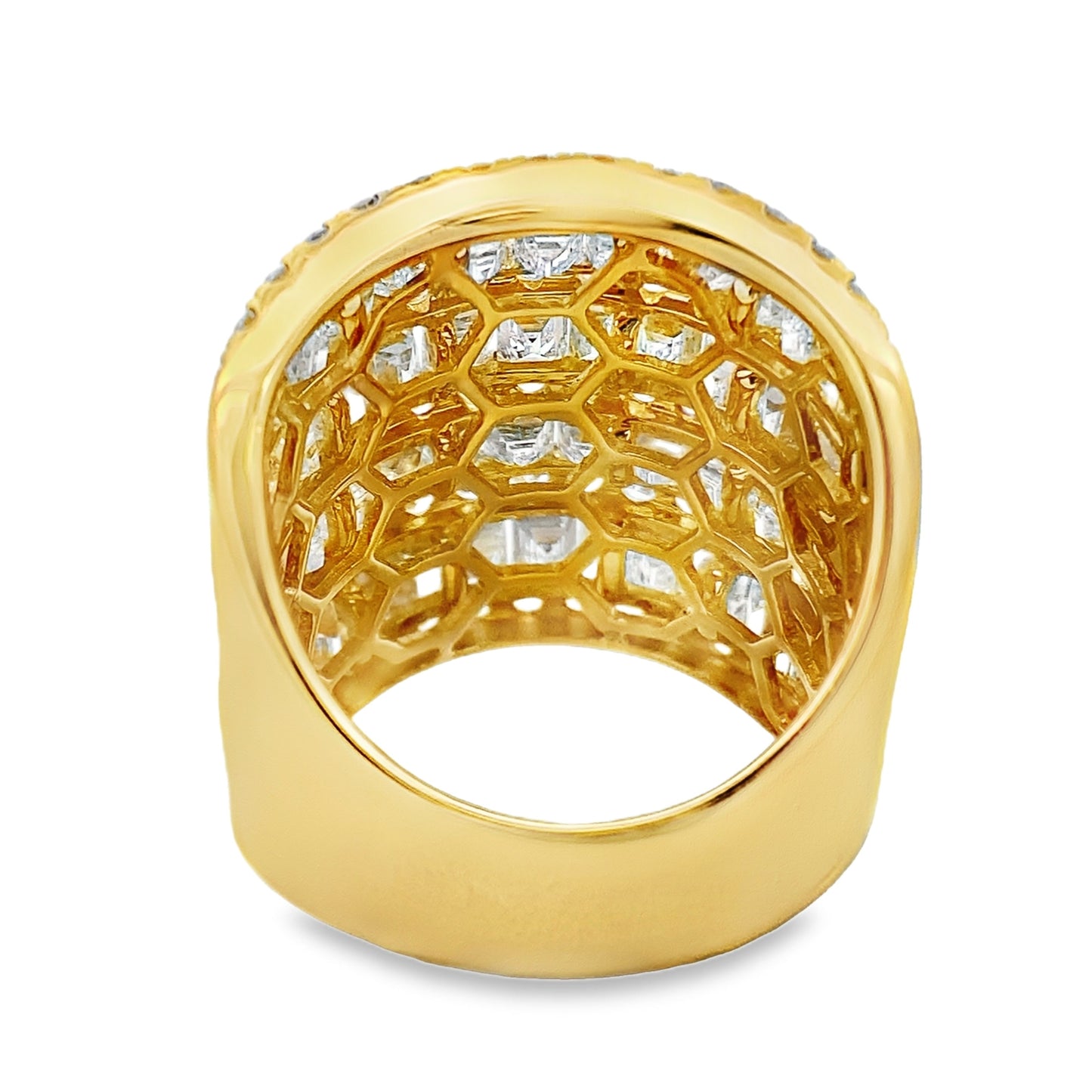 Genuine 6.65ct Diamond Ring 18KT Yellow Gold
