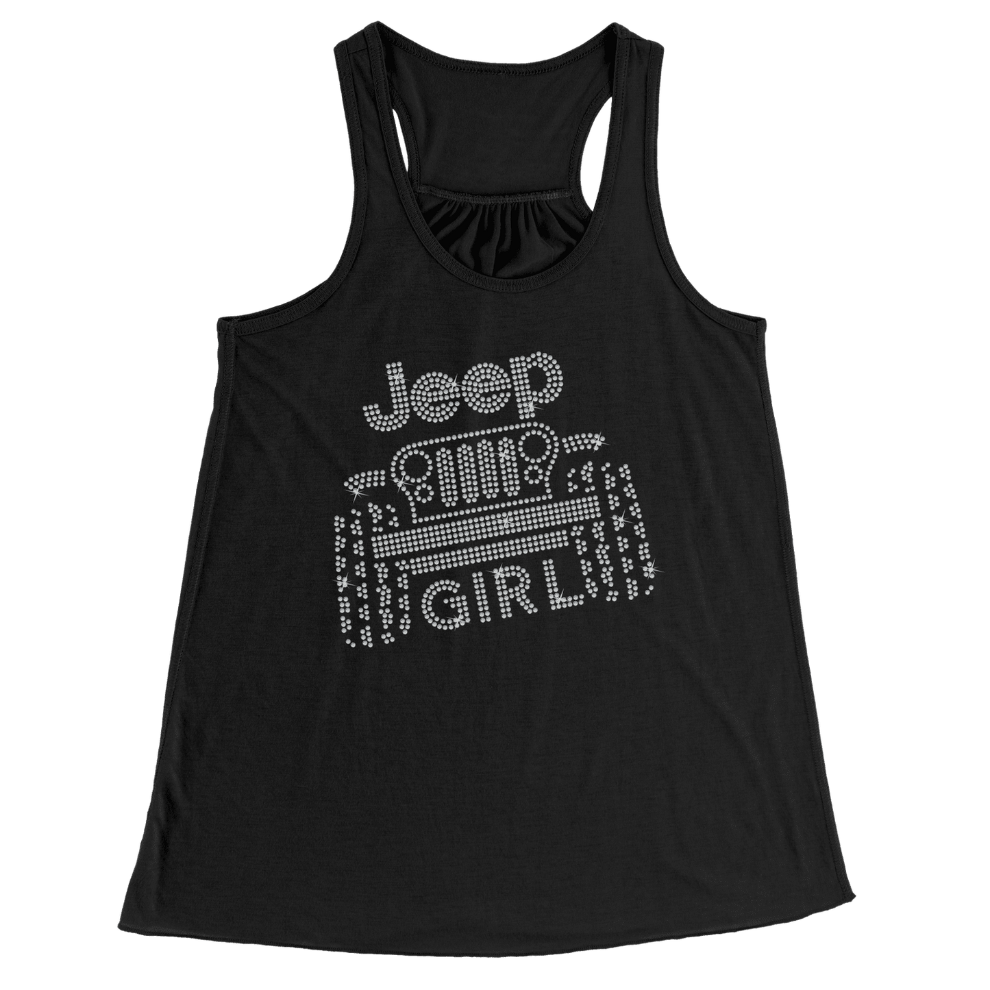 Rhinestone Offroad Jeeper Girl Shirt Crew Neck, V Neck, Tank Top