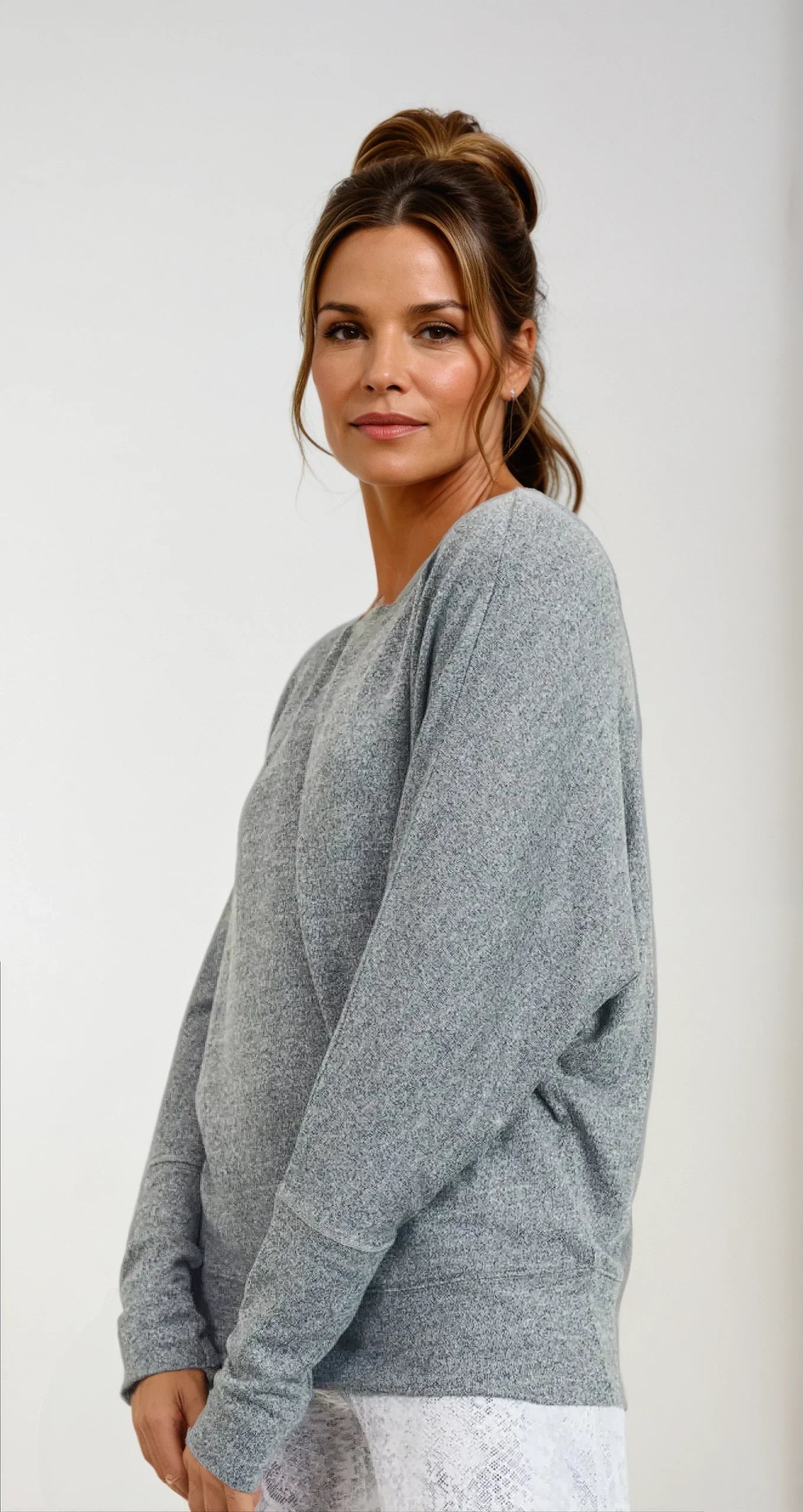 Ethereal Flow Dolman Top - Gray