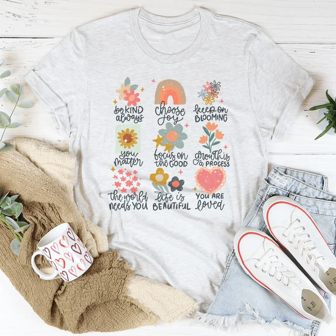 Positive Doodles Distressed Effect Tee