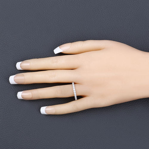 1.00 Carat Lab Grown Diamond 14K White Gold Ring
