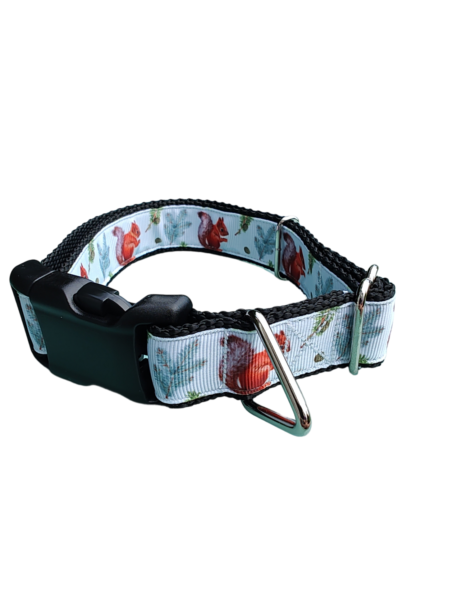 Forest Squirrel Nylon Dog Collar