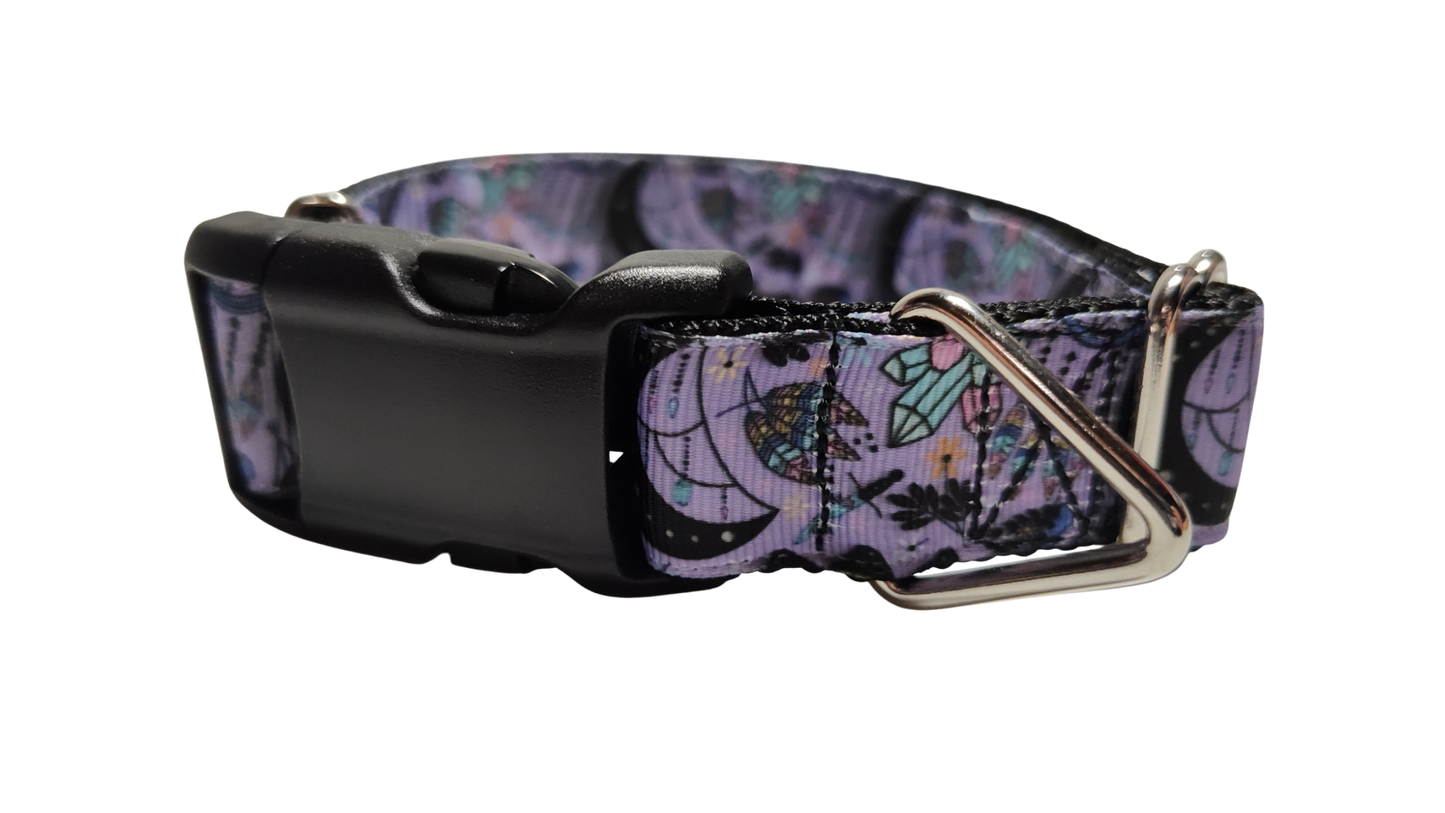 Witchy Crystals Nylon Dog Collar