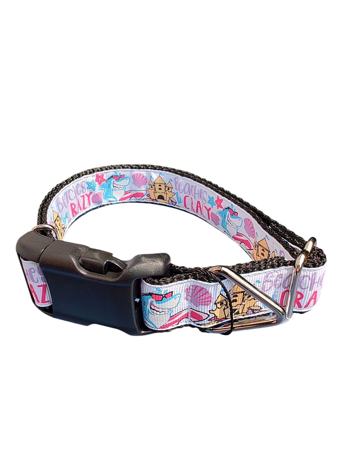 Beaches Be Crazy Nylon Dog Collar