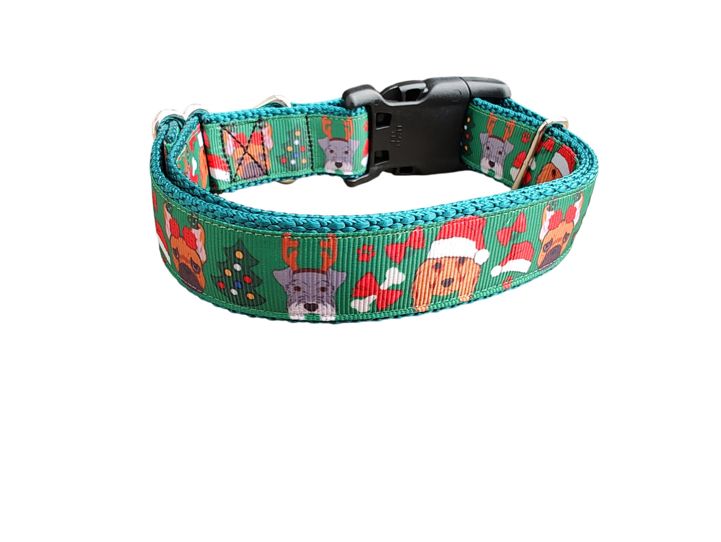 Christmas Pups Nylon Dog Collar