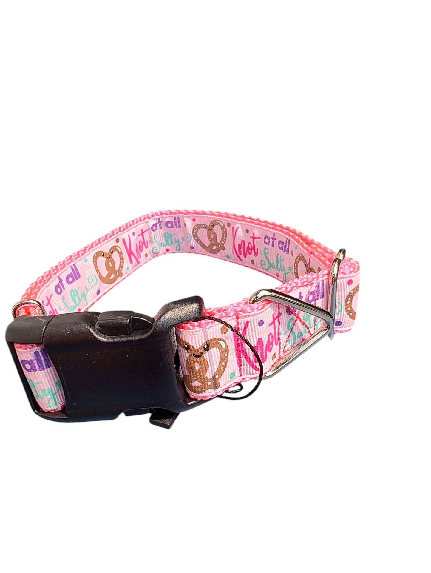Knot At All Salty Pretzel Nylon Dog Collar