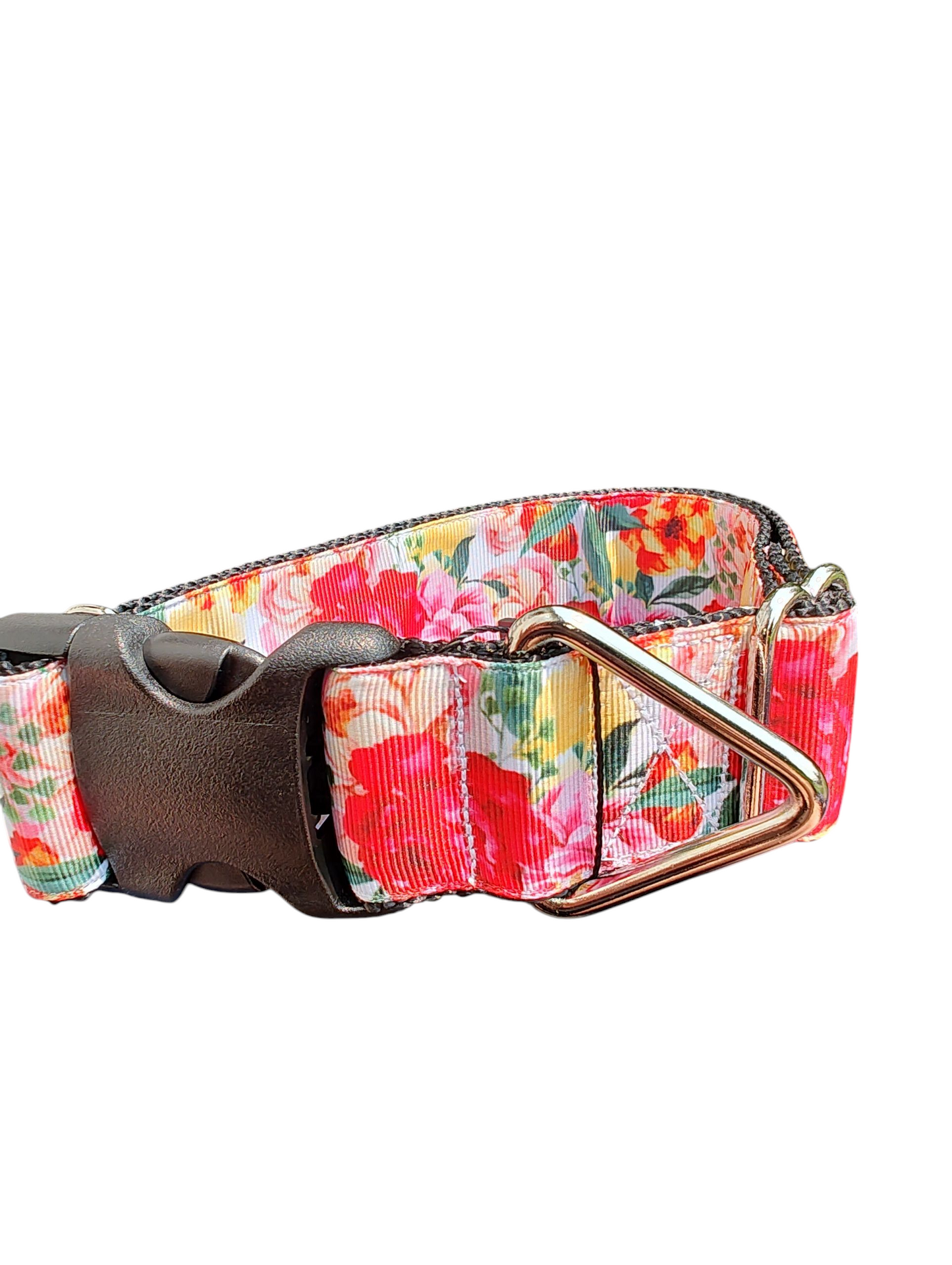 1.5" Wide Smell The Roses Nylon Dog Collar