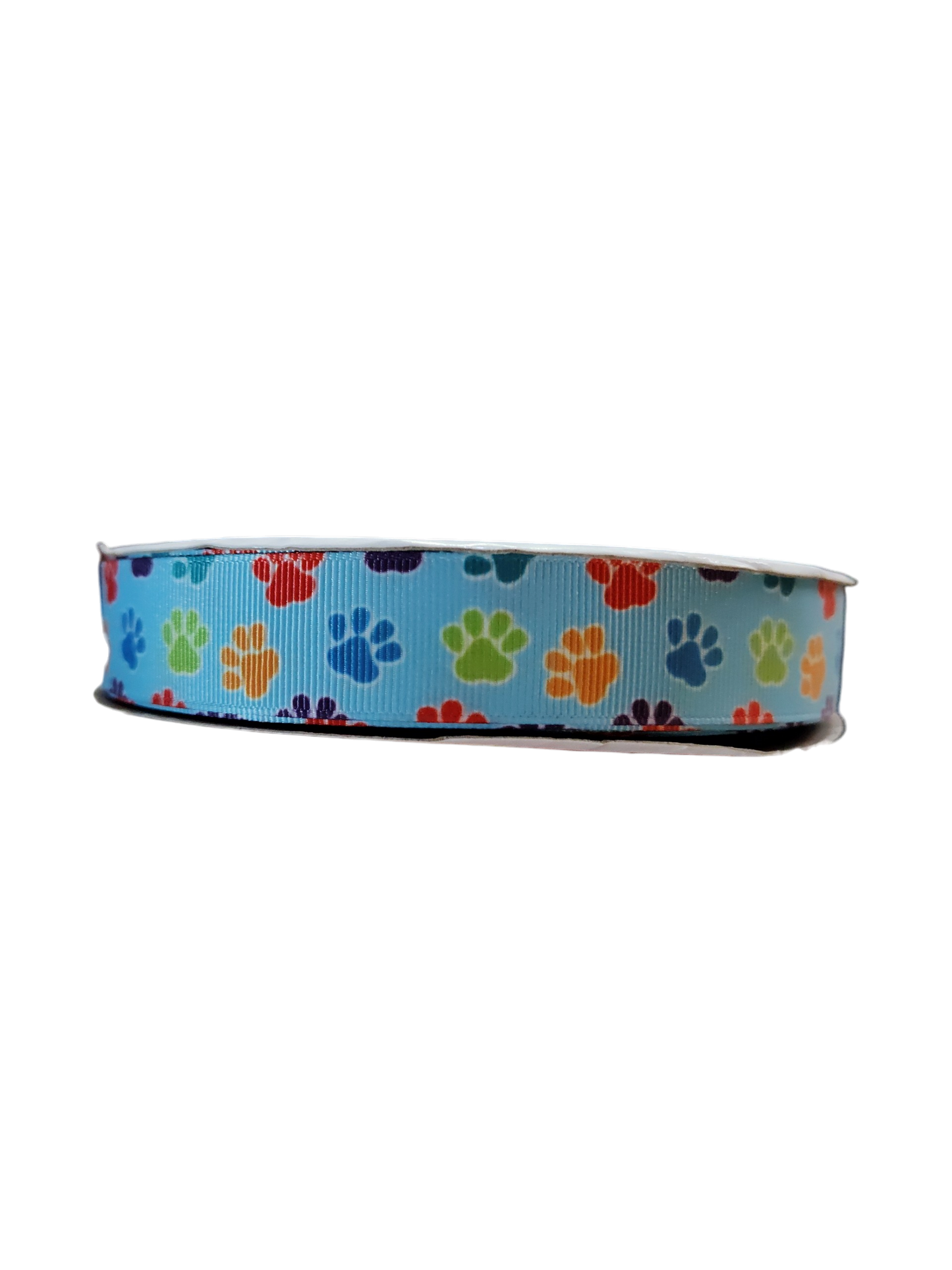 Rainbow Paw Prints Nylon Dog Collar