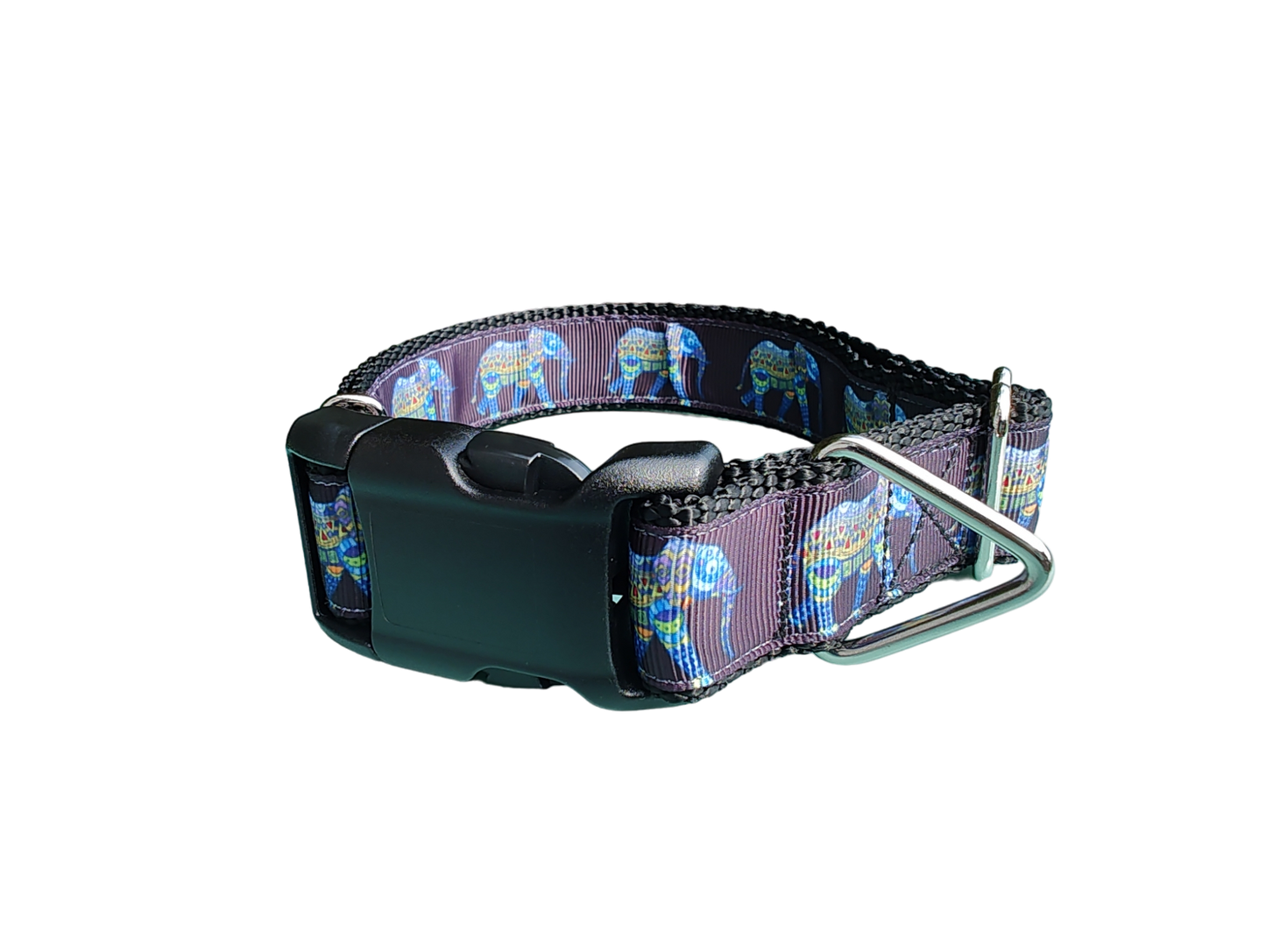 Mandala Elephant Nylon Dog Collar