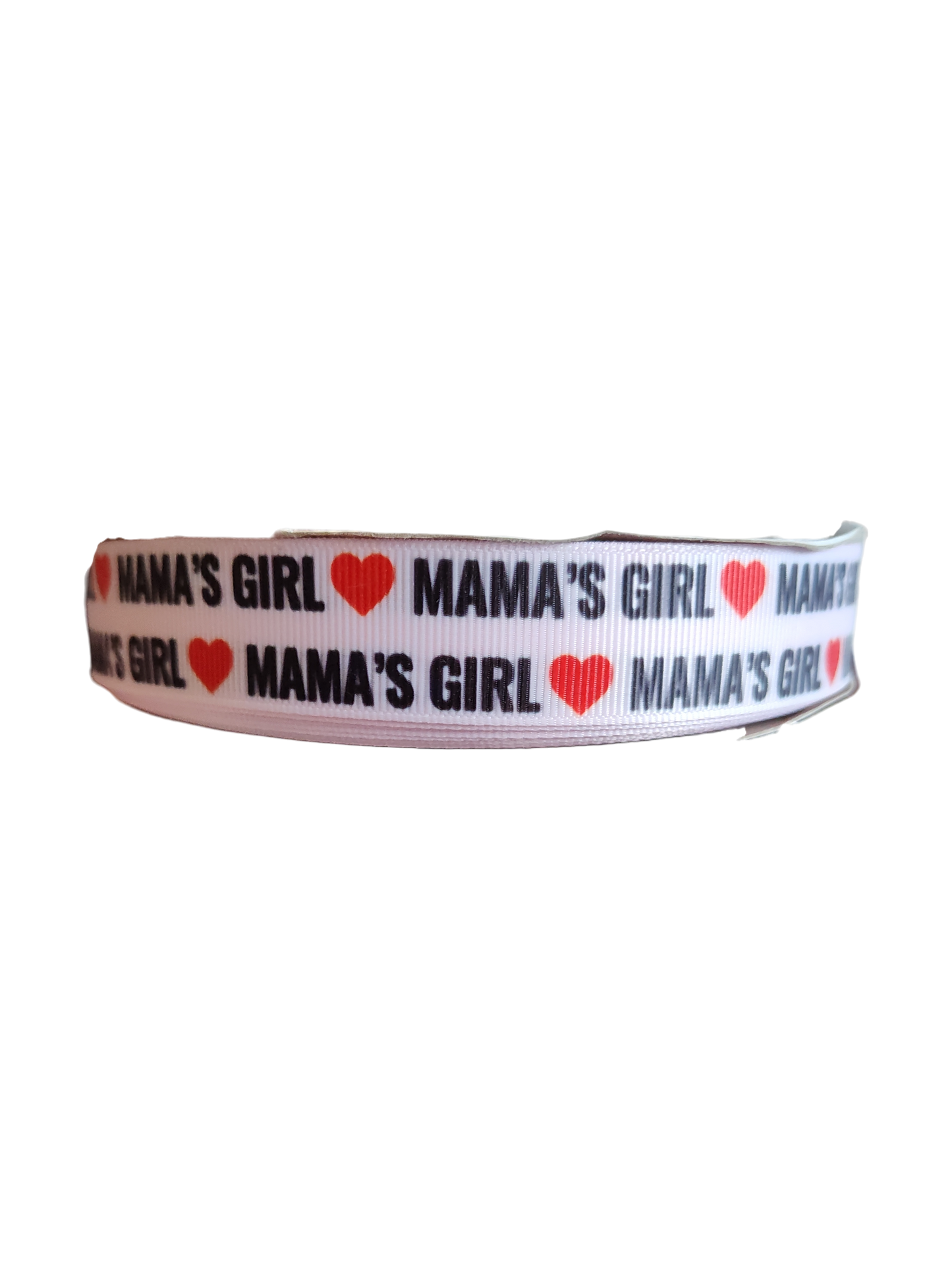 Mama's Girl Pink Nylon Dog Collar