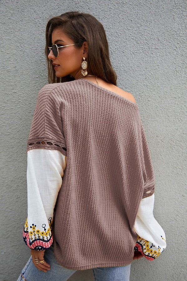 Color Block Tunic Top