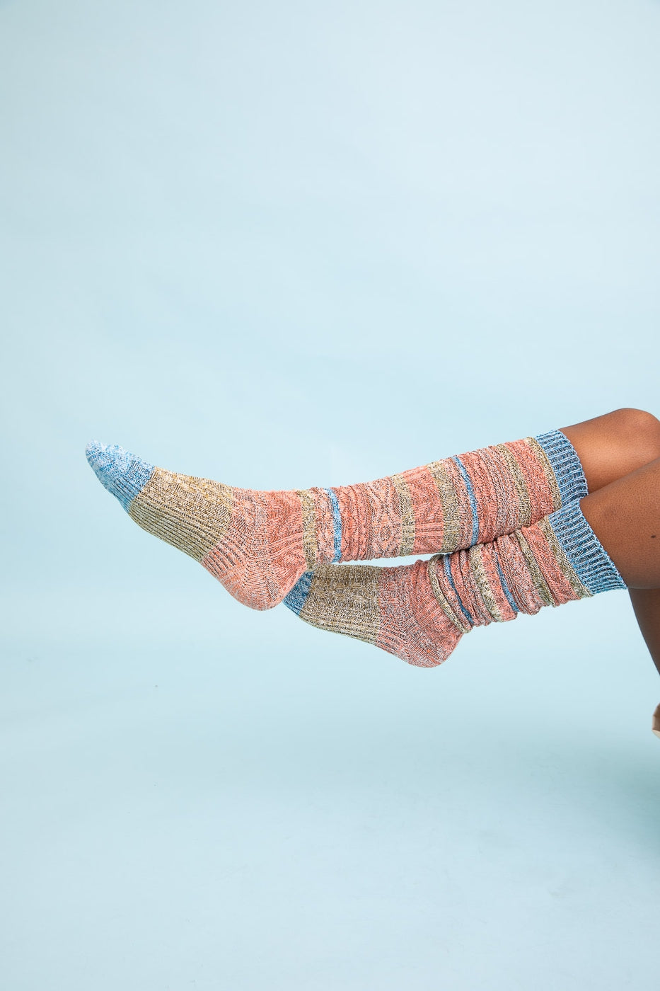 Boho Striped Boot Socks