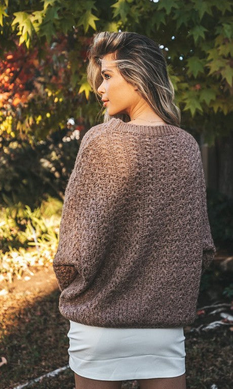 Camel Knit Pullover Sweater