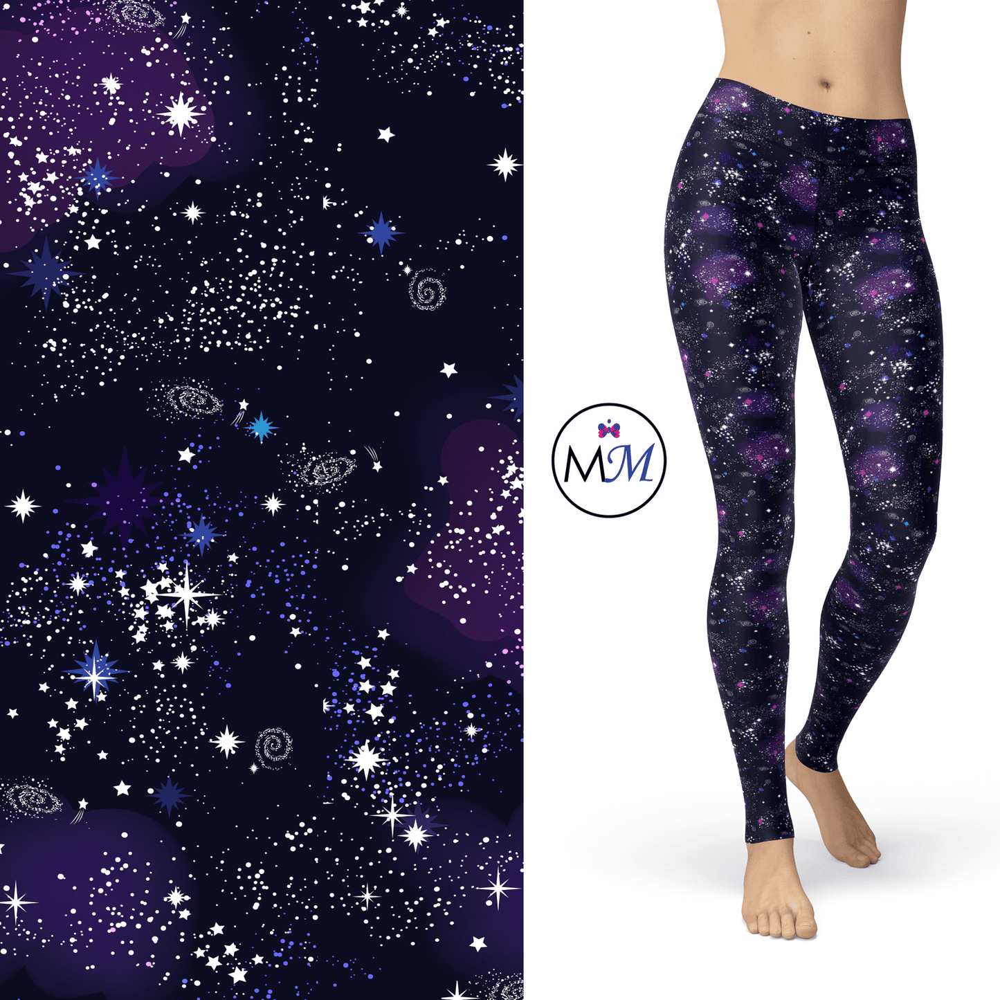 Galaxy Leggings - Nebula, Stars, Full Length