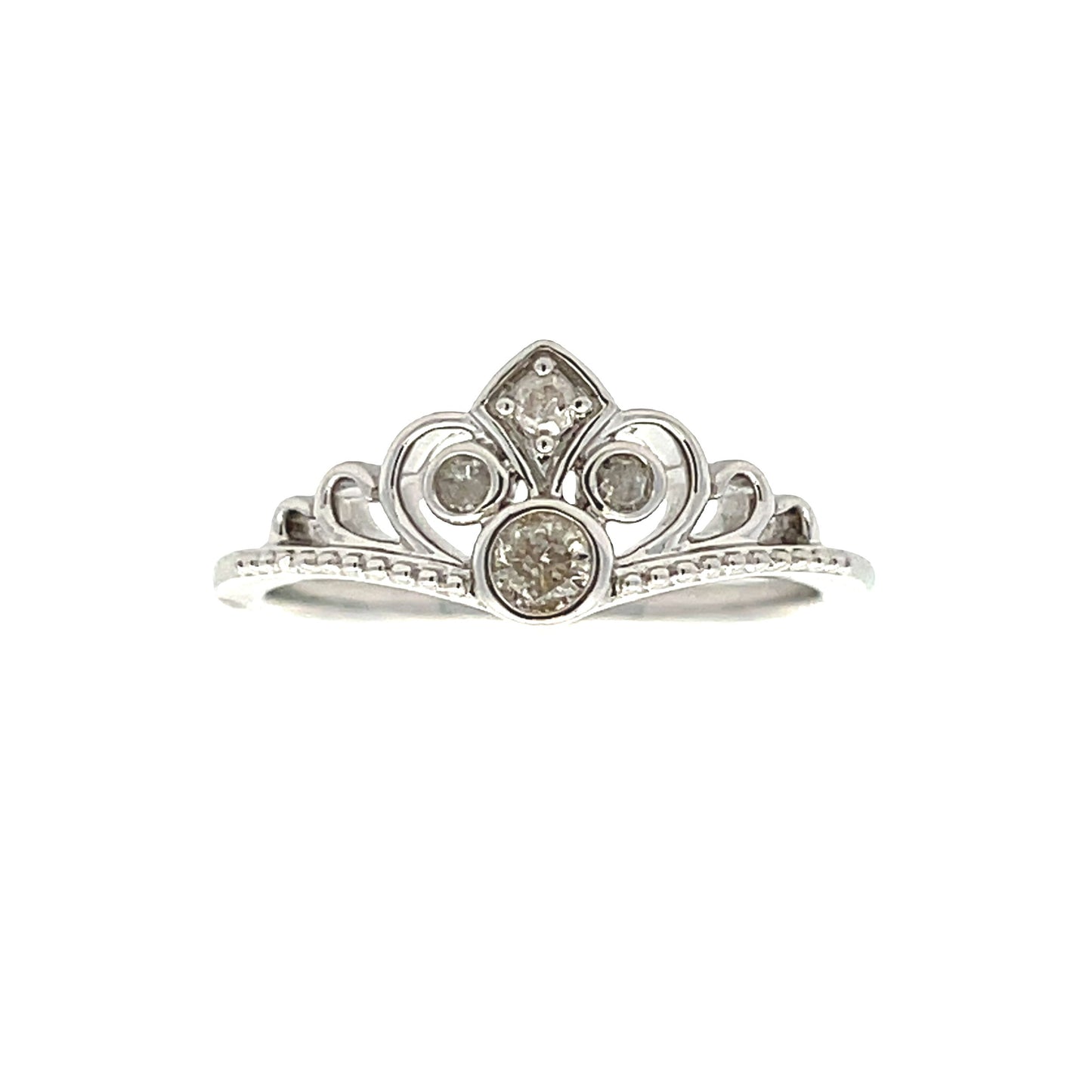 Genuine .17ct Diamond Ring Sterling Silver