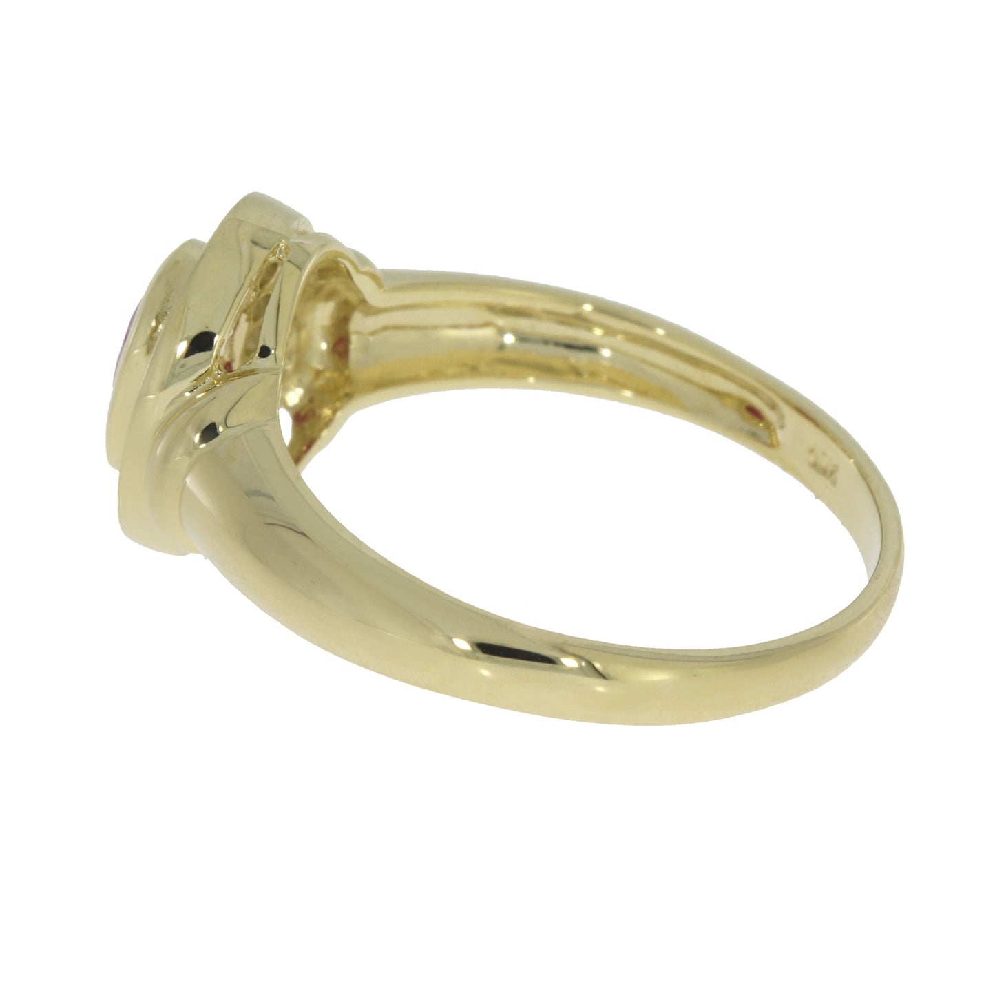 Natural .70ct Ruby Diamond Ring 10KT Yellow Gold
