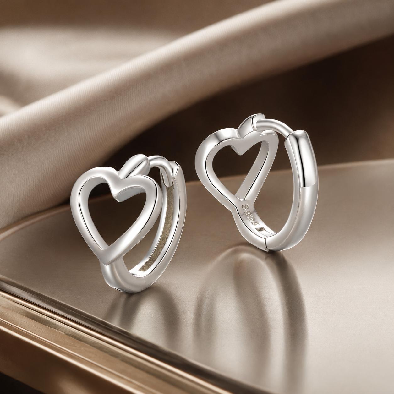 925 Sterling Silver Plated White Gold Earrings for Women