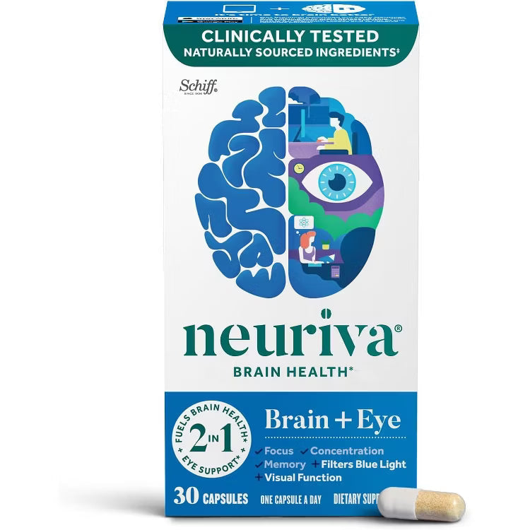 Neuriva Brain + Eye Support Supplement, 30 Capsules