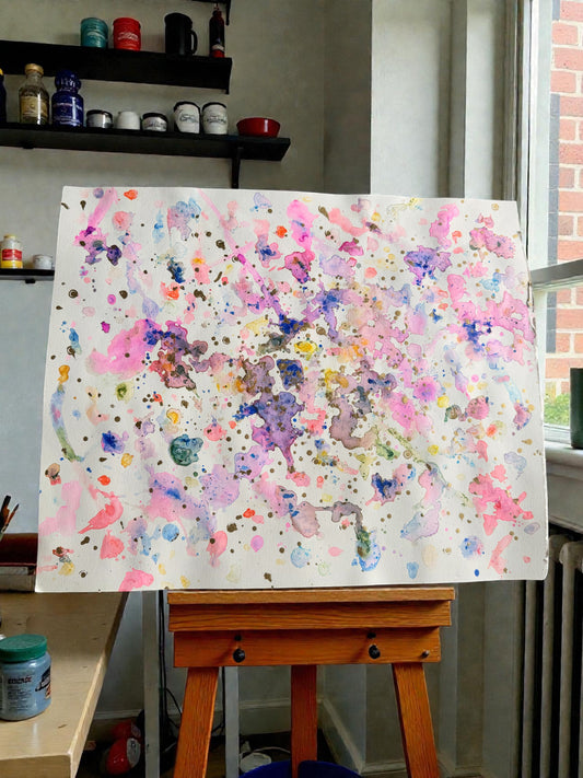 Pastel Rainbow Water Color Painting