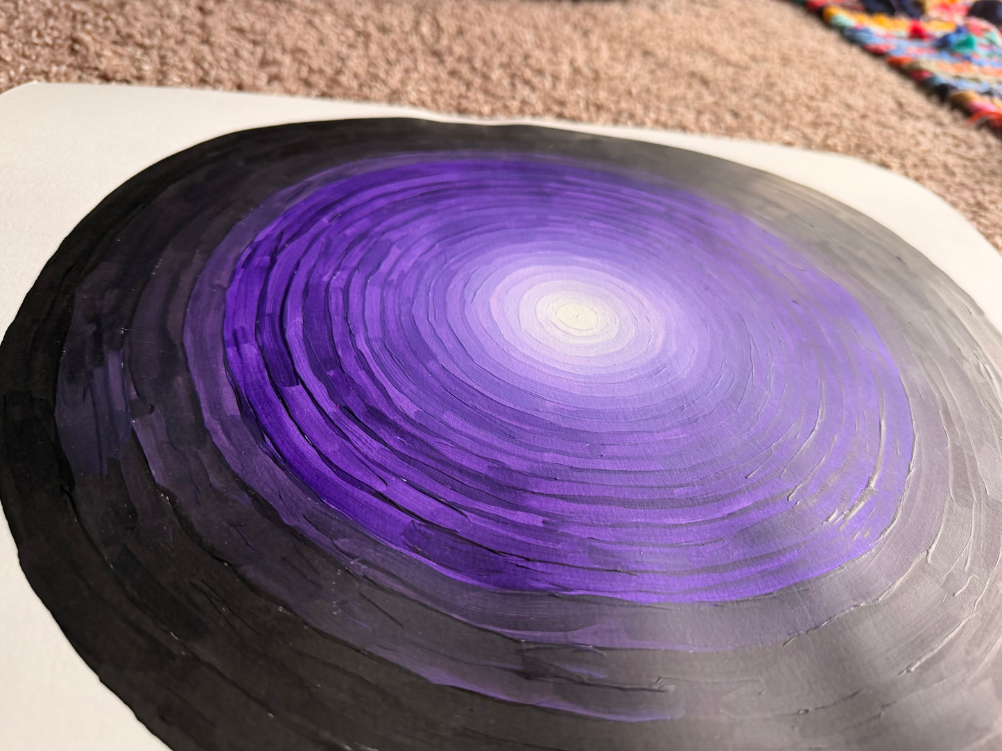 Purple Ombre Disc Painting