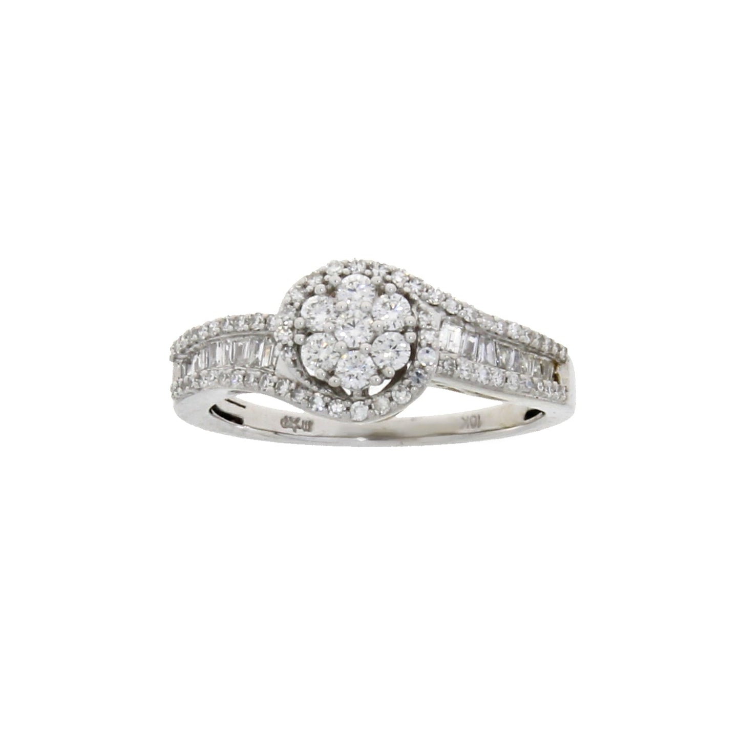 Genuine .50ct Diamond Eng Only 10KT White Gold