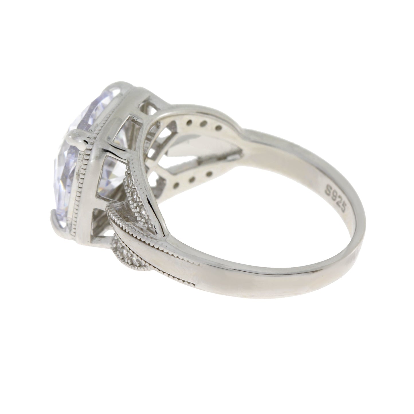 Natural Cubic Zirconium Ring Sterling Silver