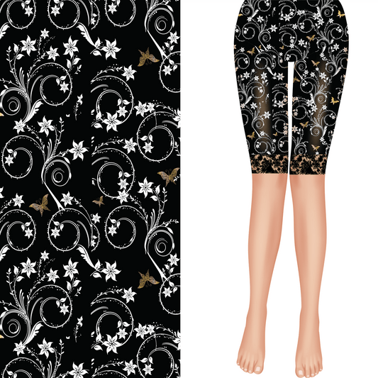 Fleur de Butterfly With Biker Shorts with Pockets