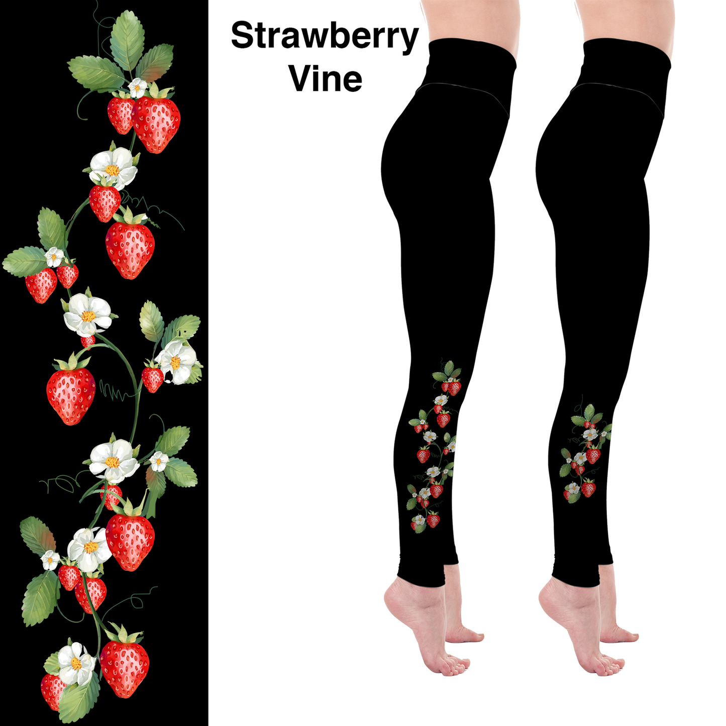 Strawberry Vine Full and Capri Length with Pockets