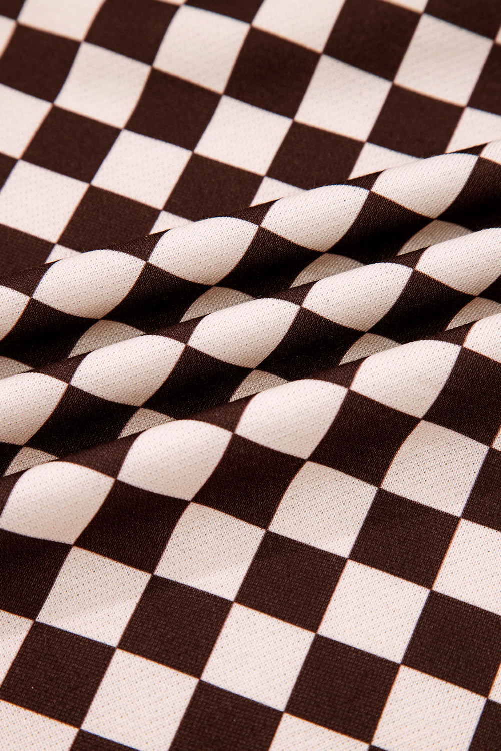 Black Athleisure Checkered Pullover and Jogger Pants Set