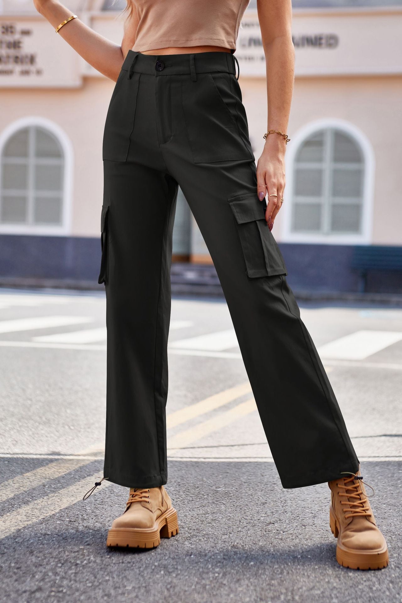 Drawstring Pants with Pockets