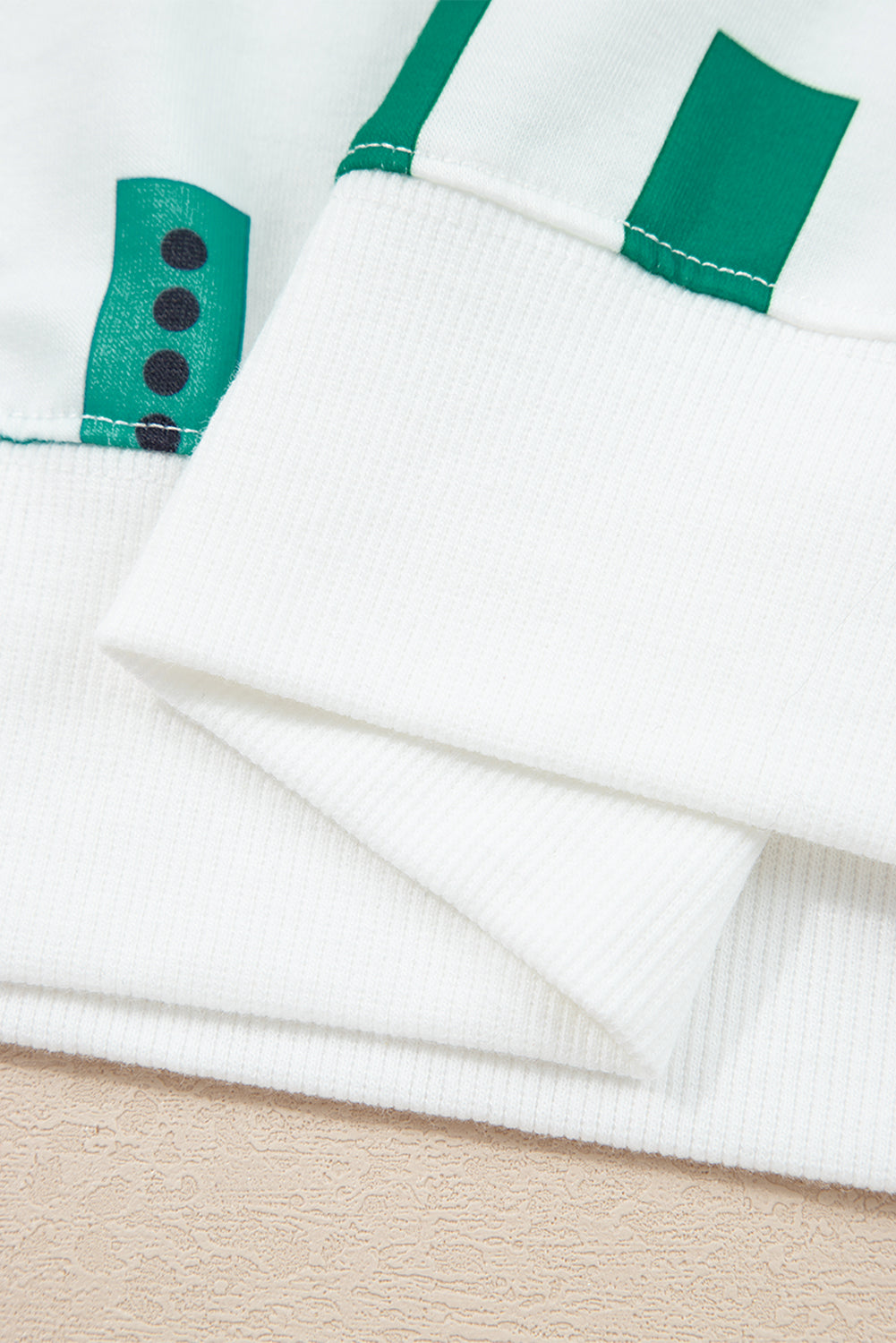 White Plus Size Christmas Ho Ho Ho Print Long Sleeve Top and Shorts Pajama Set