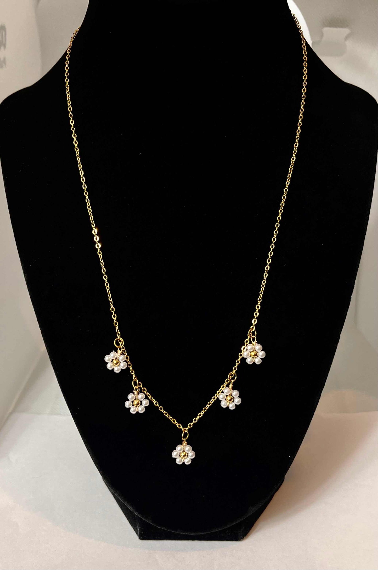 Gold Daisy Flower Necklace - 16K Christian Jewelry