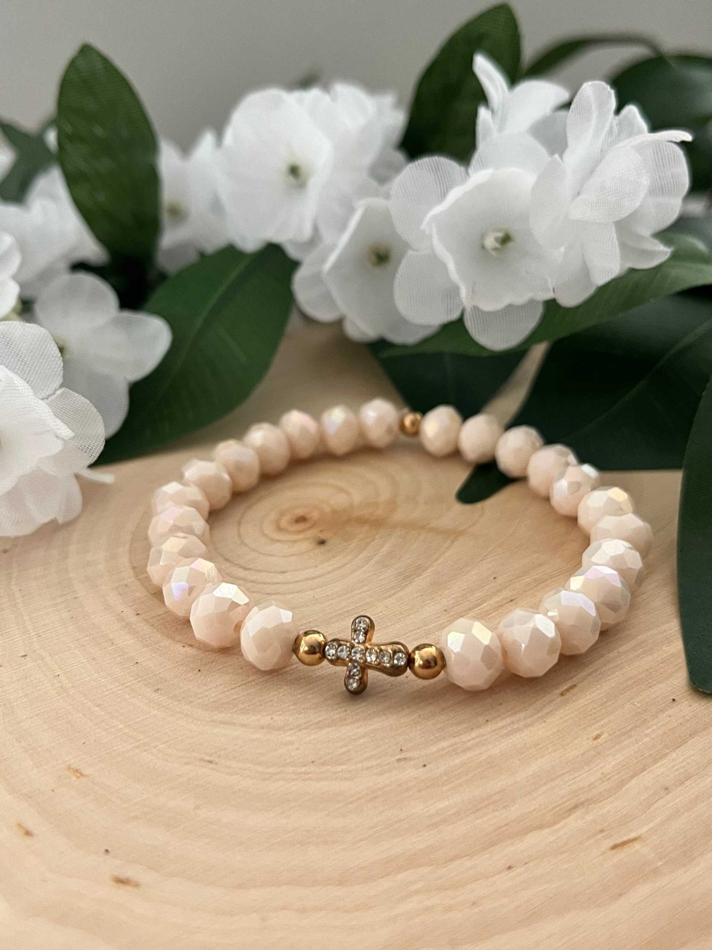 Cross Bead Bracelet Collection - Faith-Inspired Jewelry