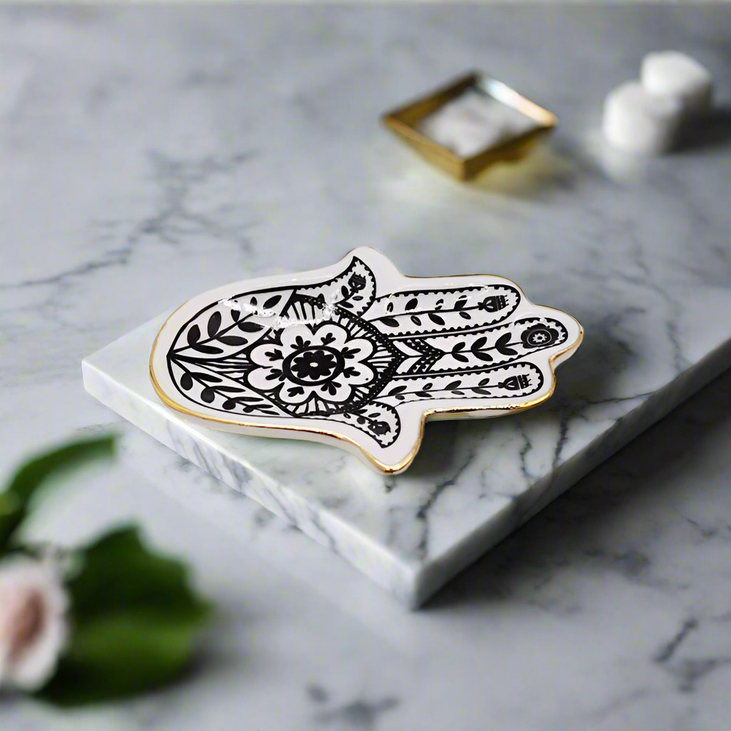 Sacred Hamsa Trinket Tray