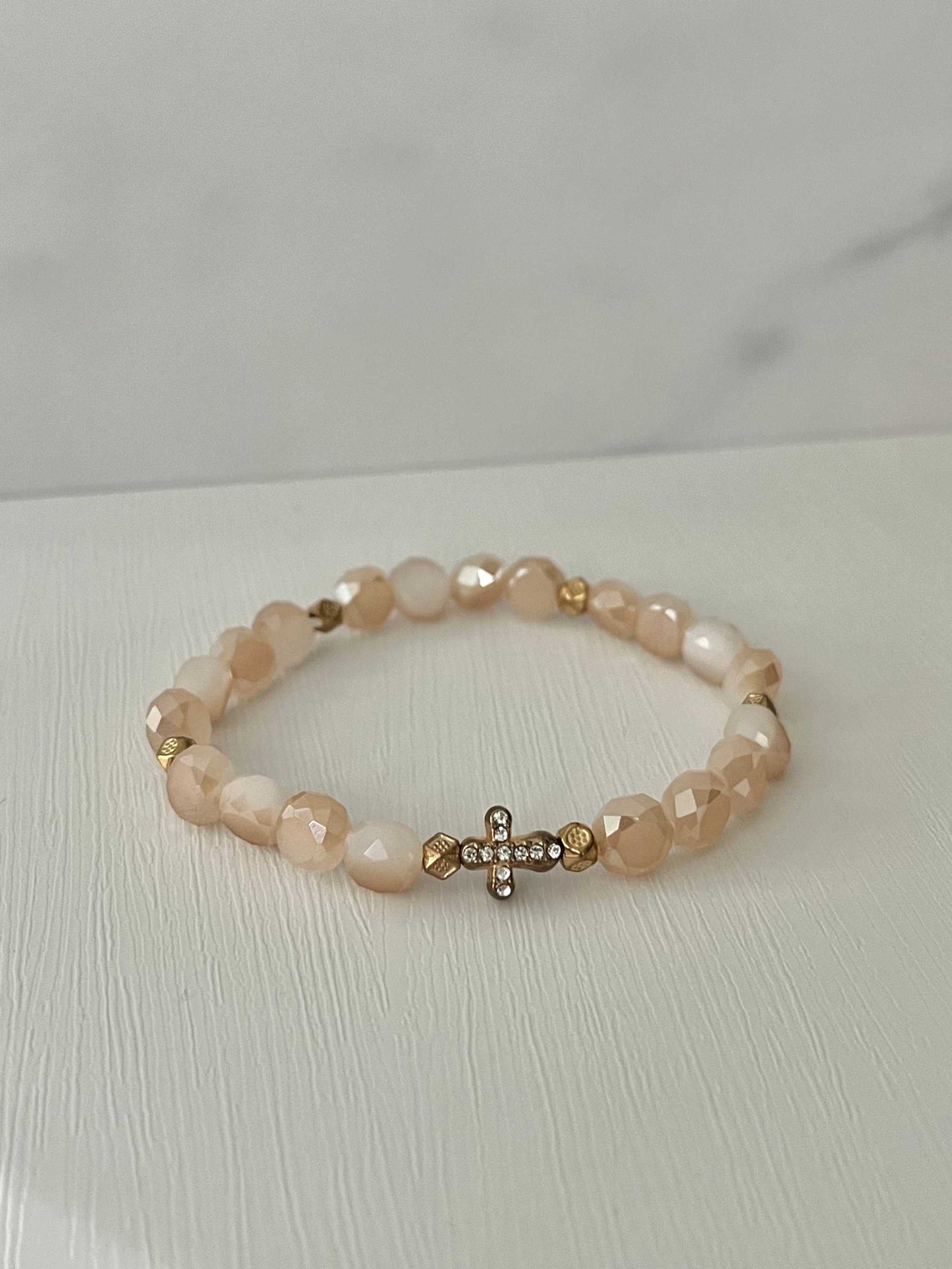 Cross Bead Bracelet Collection - Faith-Inspired Jewelry