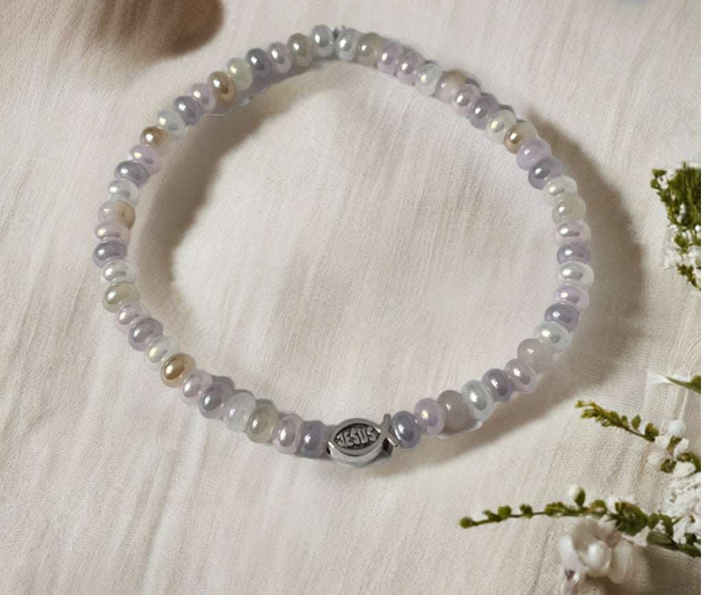 Bead Bracelet with Freshwater Shell & Pearl Beads