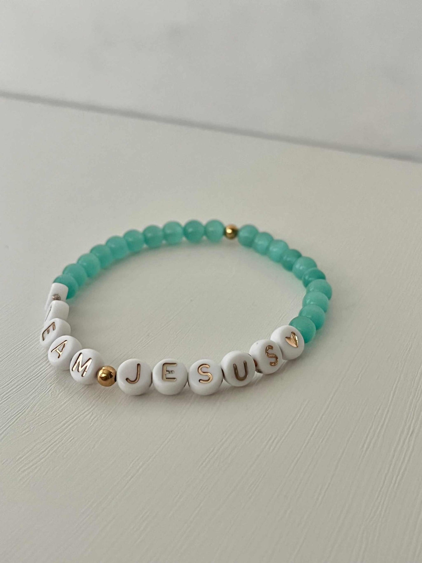 Opal Iridescent Bead Bracelet – Team Jesus Multicolor Faith Jewelry