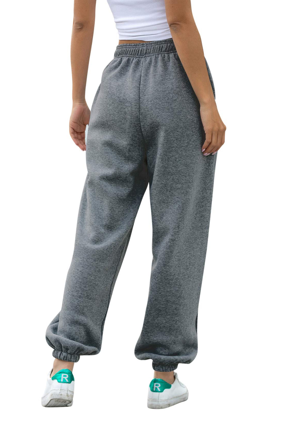 Elastic Waist Joggers with Pockets