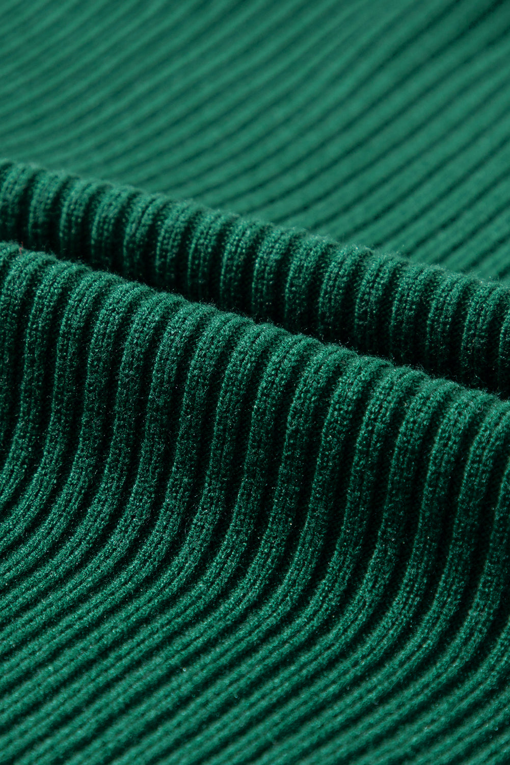 Gold Flame Patch Pocket Ribbed Knit Short Sleeve Sweater