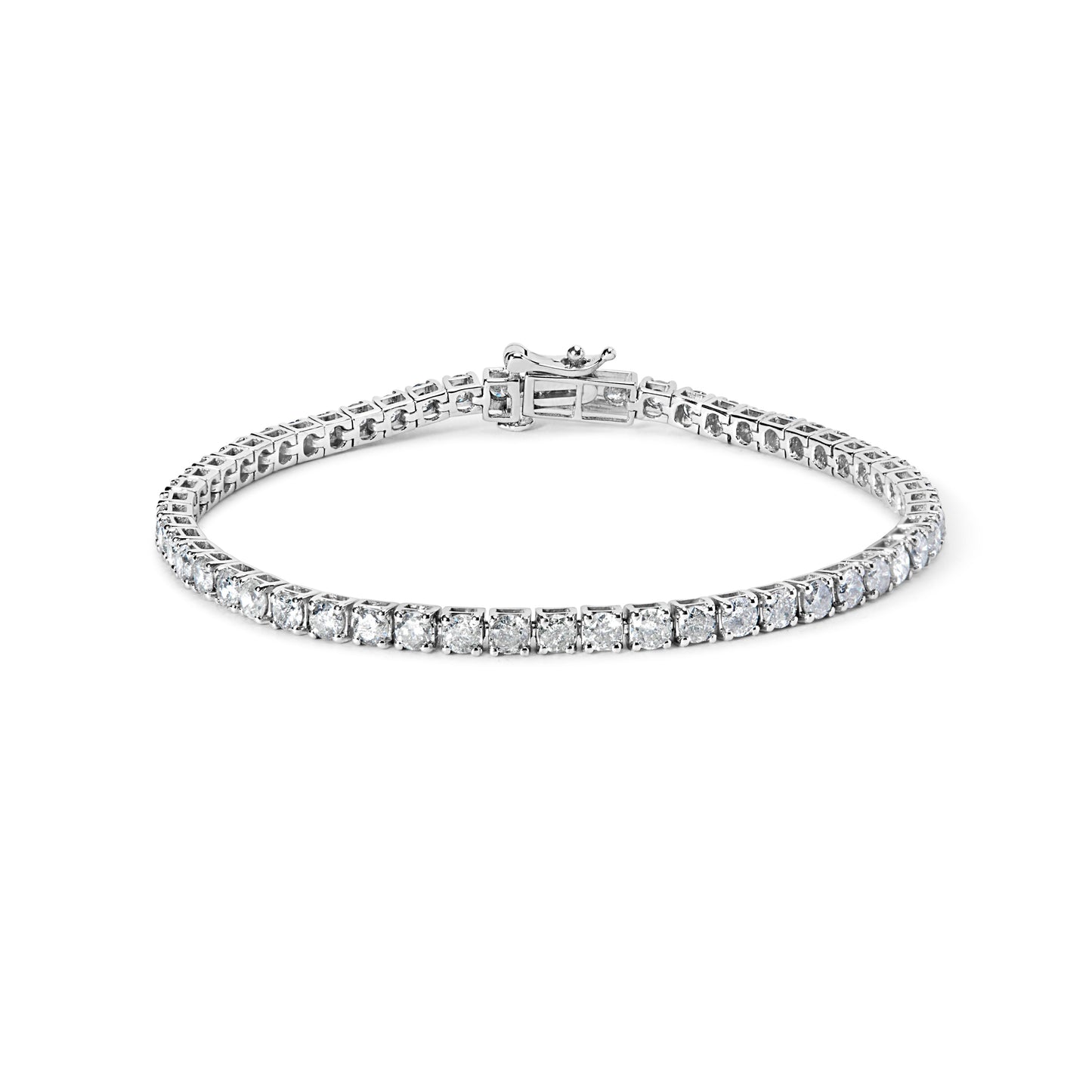 10K White Gold 5.00 Cttw Natural Diamond Tennis Bracelet