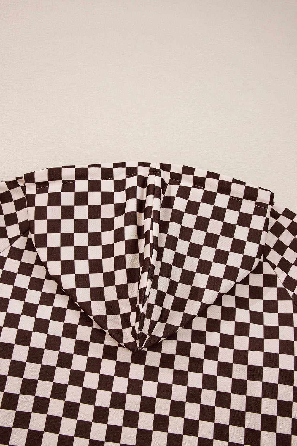 Black Athleisure Checkered Pullover and Jogger Pants Set