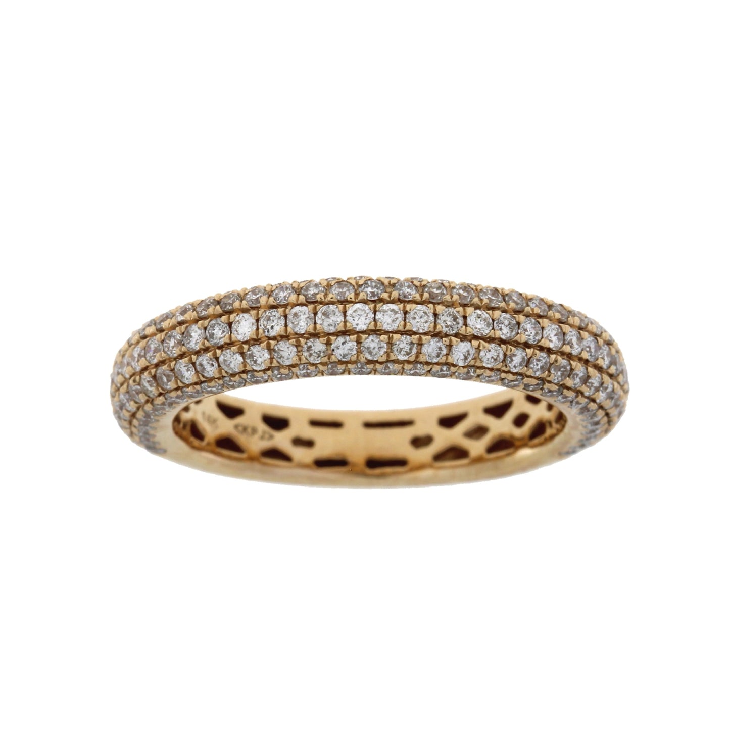 Genuine 1.00ct Diamond Wedding Band Ring 14KT Rose Gold