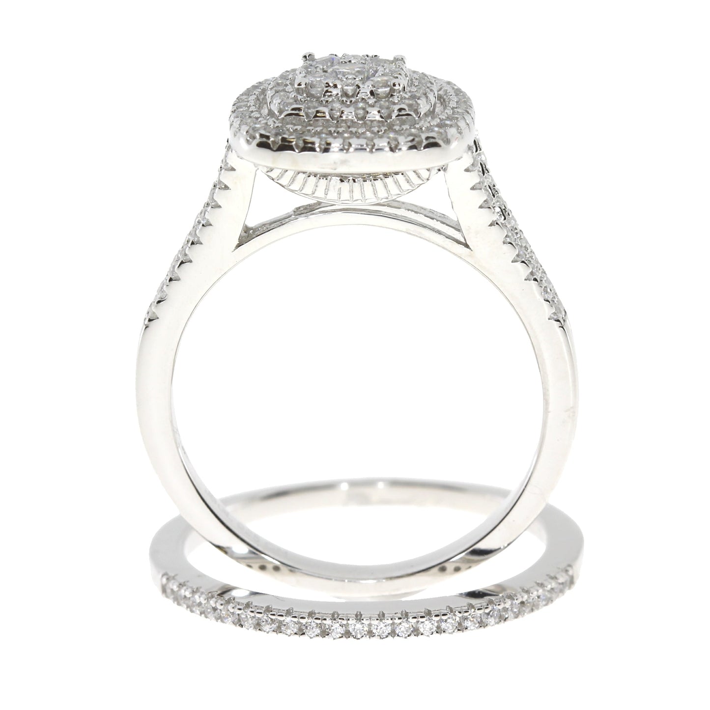 Genuine Cubic Zirconium CZ SS Bridal Sterling Silver