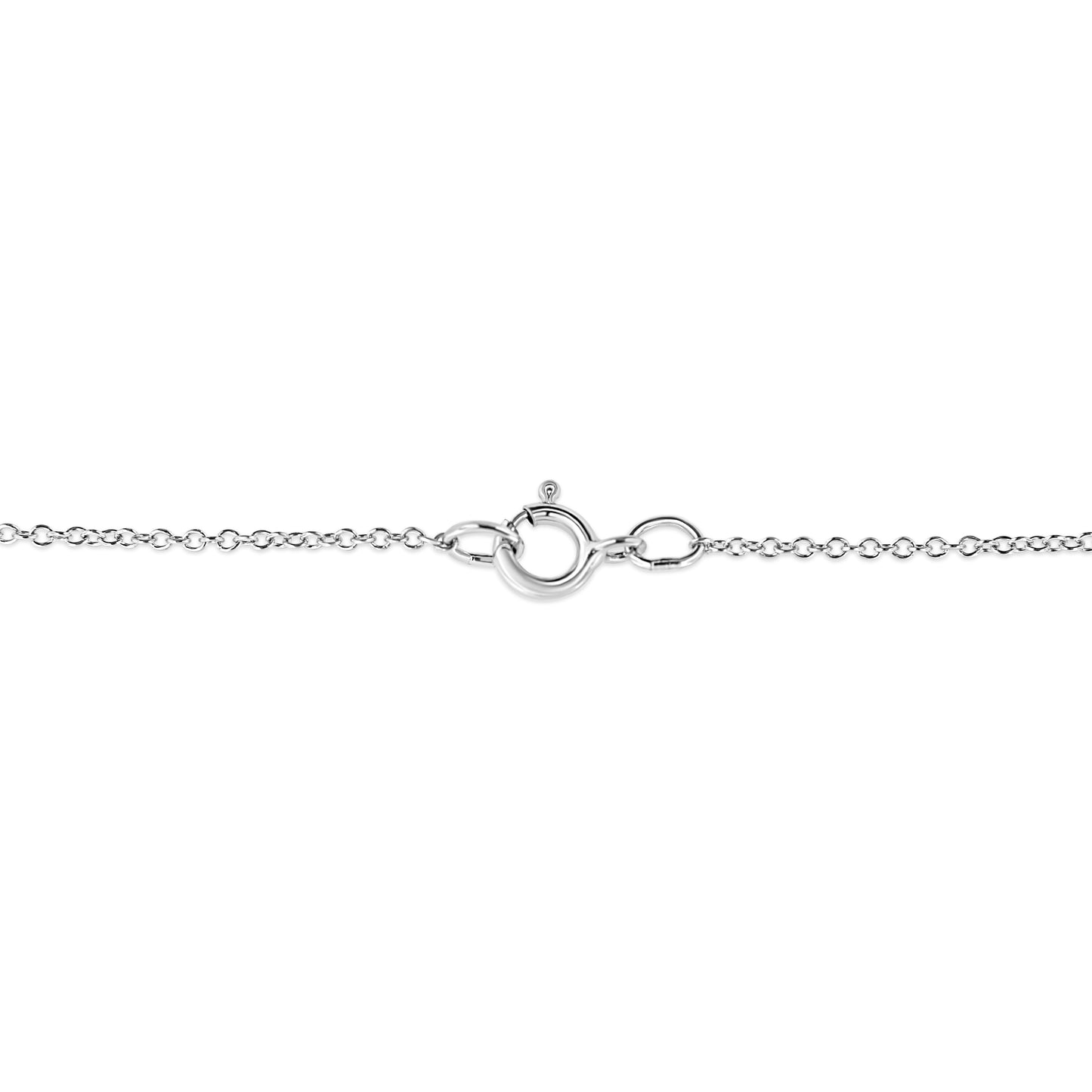 .925 Sterling Silver Pave-Set Diamond Accent Fairy Wing 18" Heart Pendant Necklace (I-J Color, I1-I2 Clarity)